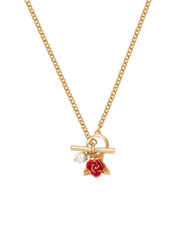 Fable England English Rose Pearl Gold Chain Necklace