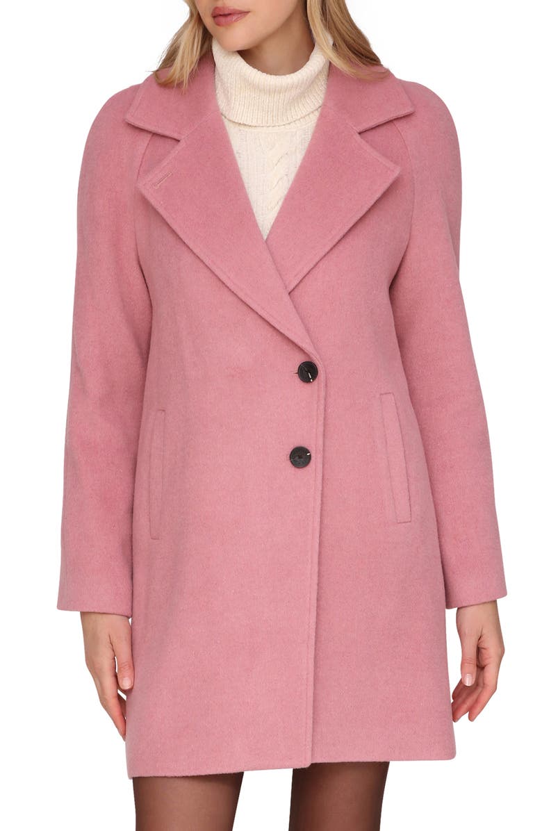 Avec Les Filles Walker Notch Lapel Coat, Alternate, color, Wilted Rose