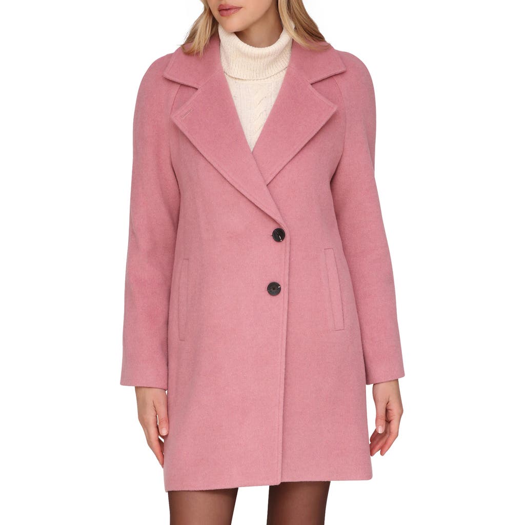 Avec Les Filles Walker Notch Lapel Coat In Pink