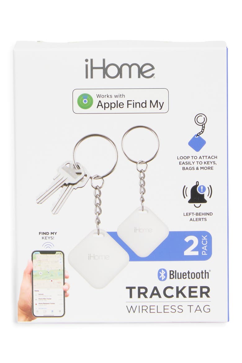 2-Pack Bluetooth Tracker Wireless Tags, Main, color, WHITE