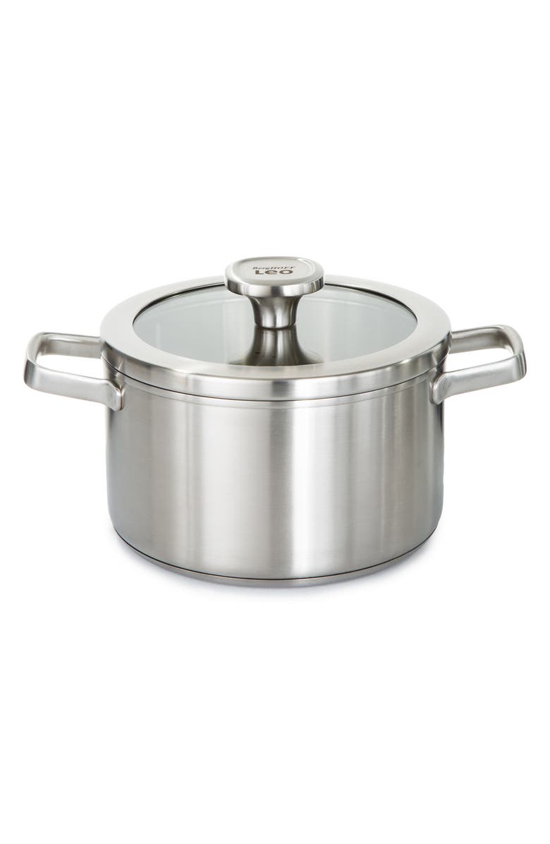 BergHOFF Leo Graphite 3.6-Quart Covered Stockpot, Main, color, Grey