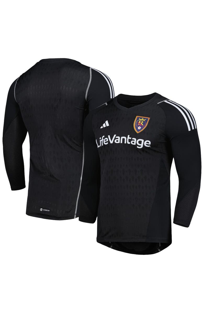 adidas Men's adidas Black Real Salt Lake 2023 Goalkeeper Long Sleeve Replica Jersey, Main, color, 
