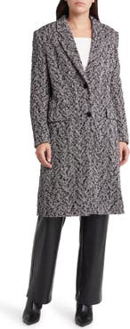 BOSS Catara Chevron Tweed Coat