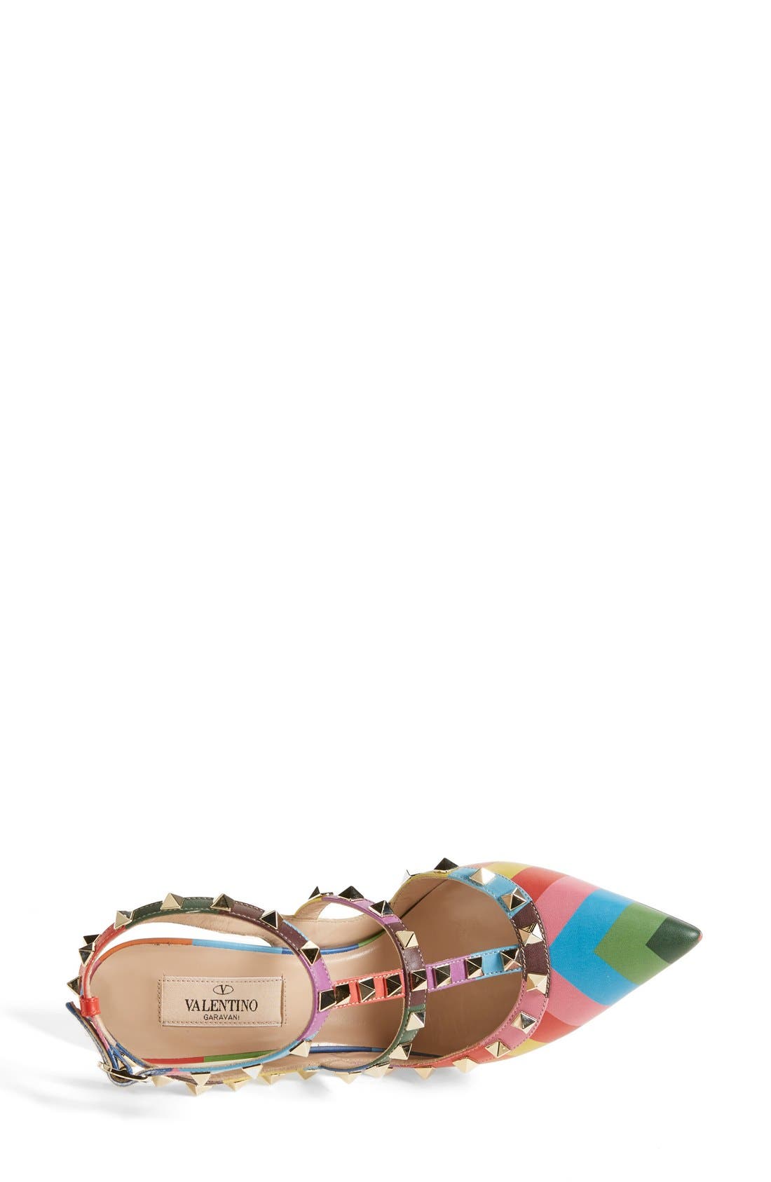 'Rockstud' T-Strap Pump, Alternate, color, MULTI COLOR