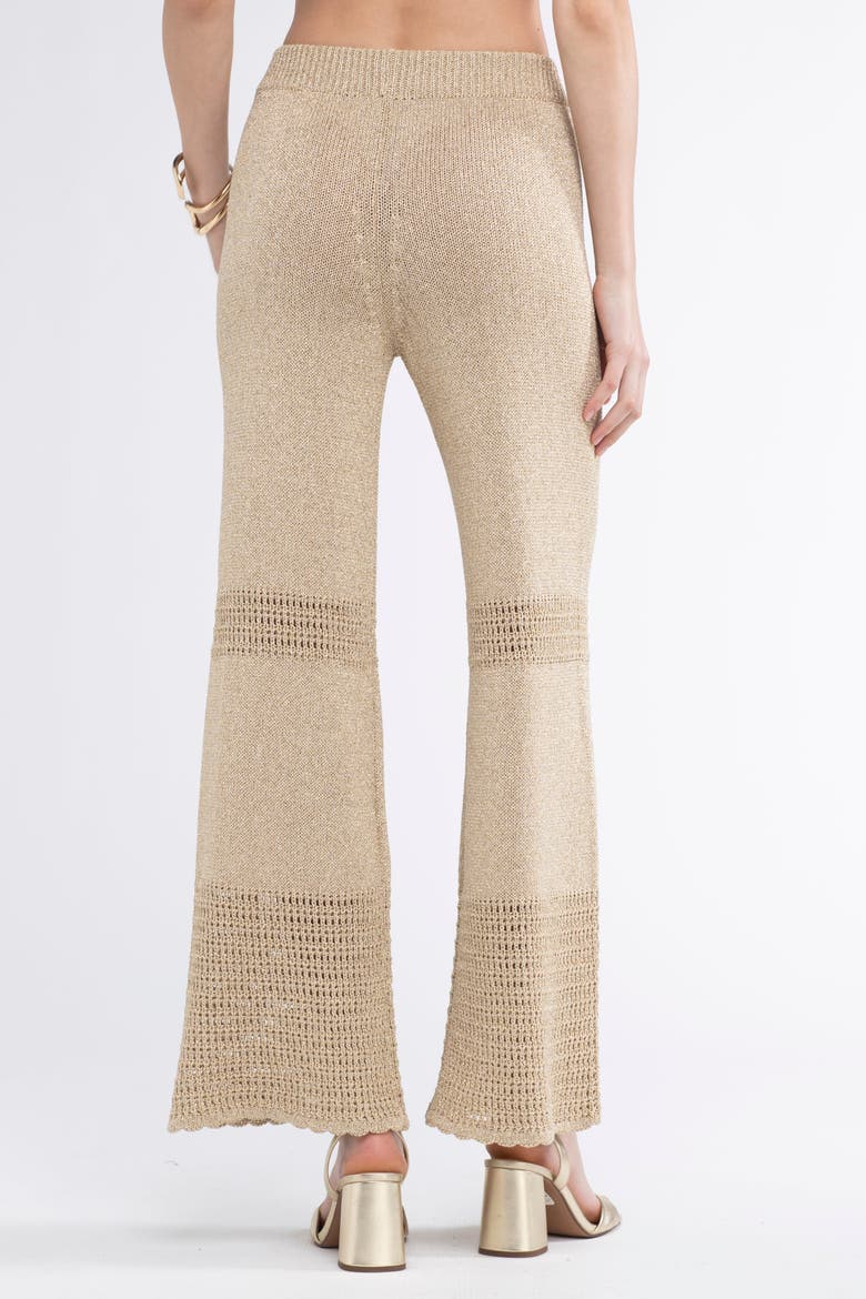 Tina Crochet Cover-Up Pants, Alternate, color, Gold