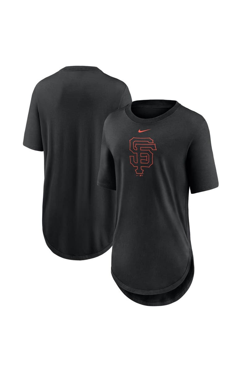 Nike Women's Nike Black San Francisco Giants Mascot Outline Weekend Tri-Blend T-Shirt, Main, color, 