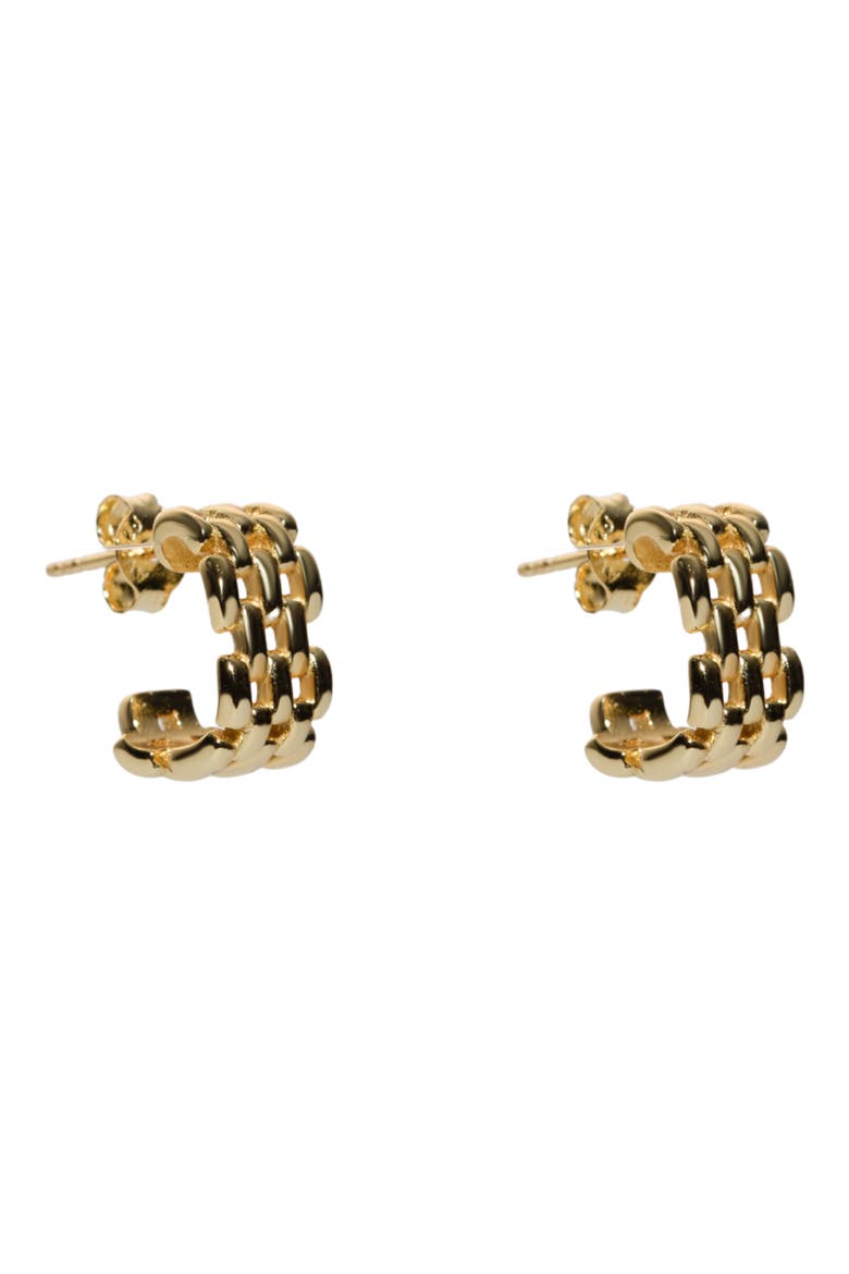 Panthera Wide Hoop Earrings, Main, color, GOLD