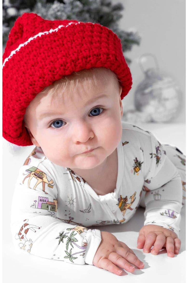 Baby Yuletide Convertible Footie, Alternate, color, Yuletide