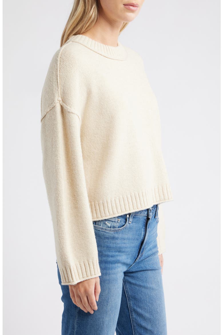Crop Sweater, Alternate, color, OATMEAL