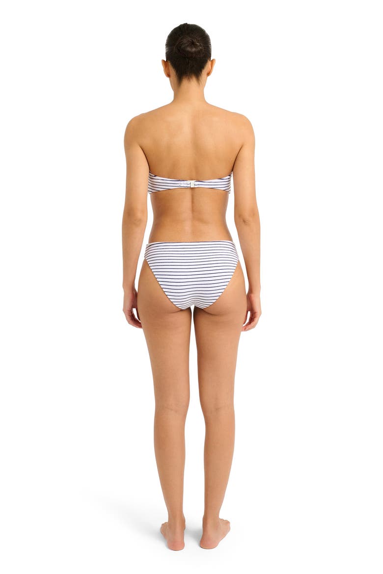 Towel Terry Sailor Stripe Lily Bikini Bottom, Alternate, color, White/Deep Navy