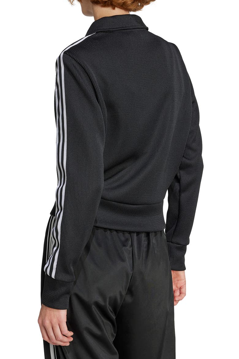 Firebird Adicolor Knit Track Jacket, Alternate, color, BLACK/ WHITE