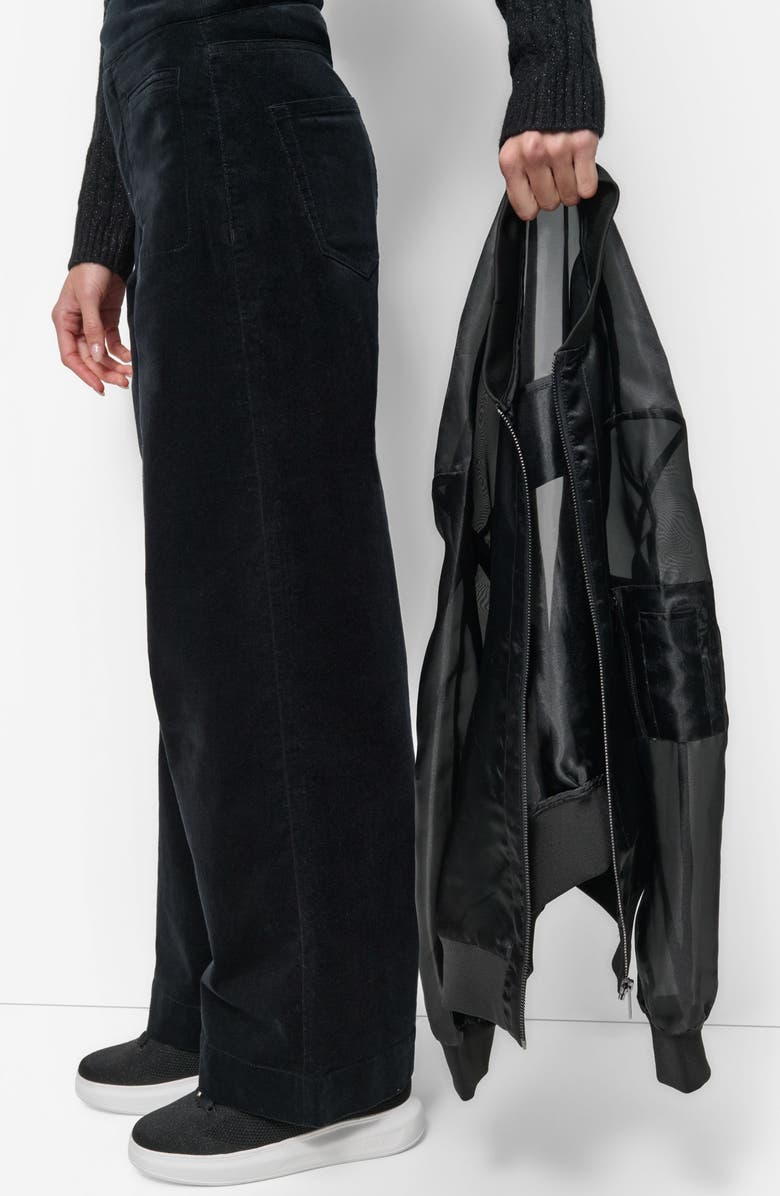 DKNY Oversize Organza Bomber Jacket, Alternate, color,