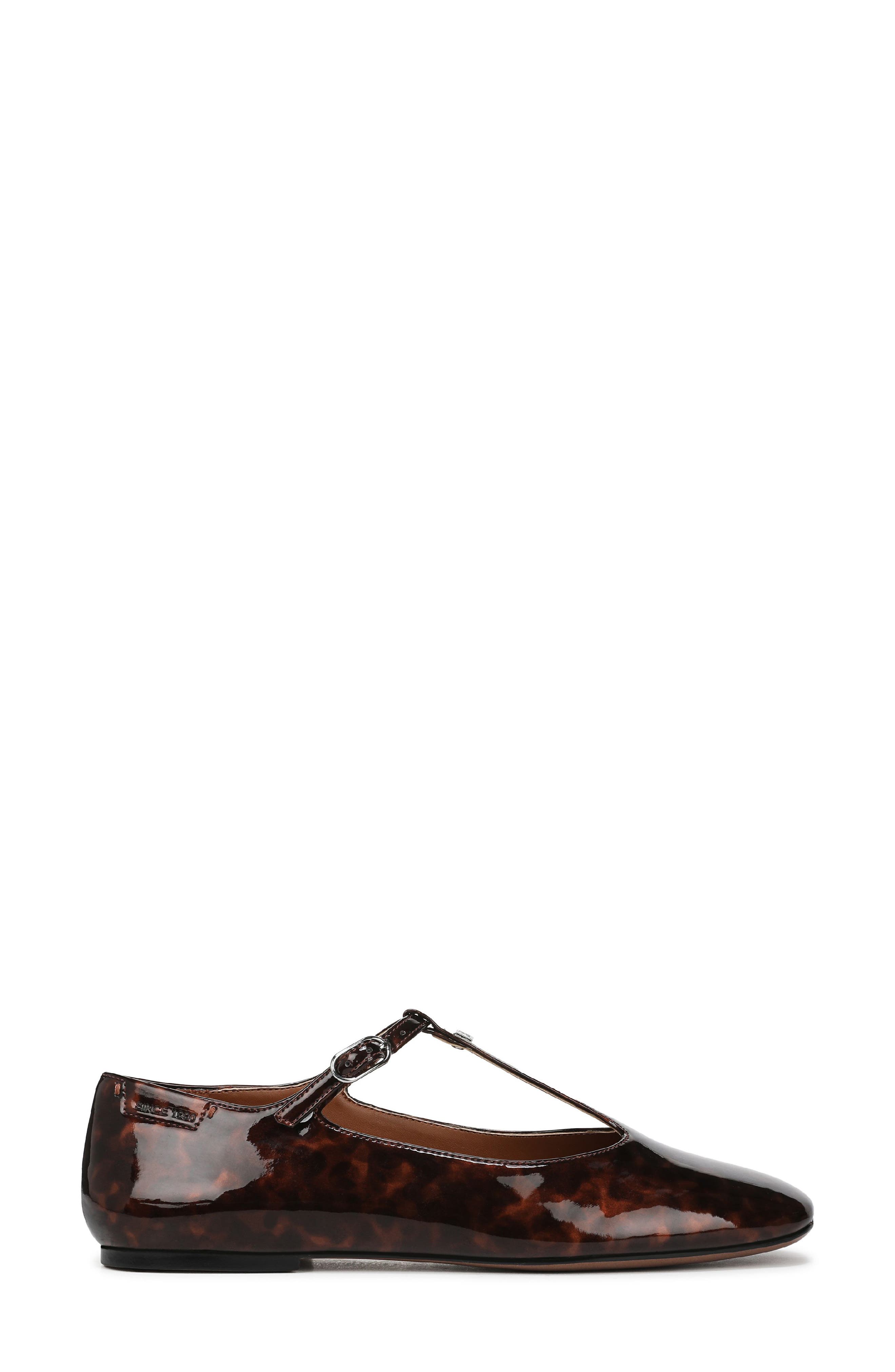 Marylee T-Strap Flat, Alternate, color, BROWN