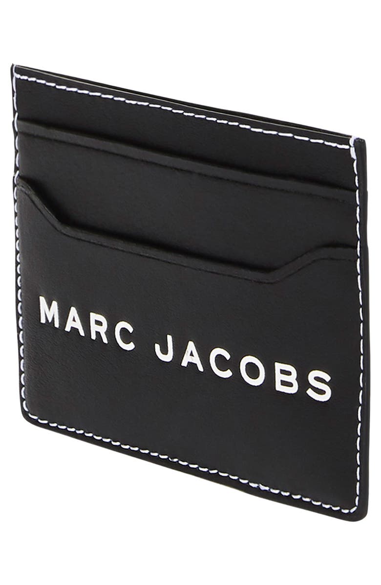 The Marc Jacobs MARC JACOBS The Tag Leather Card Case, Alternate, color, Black
