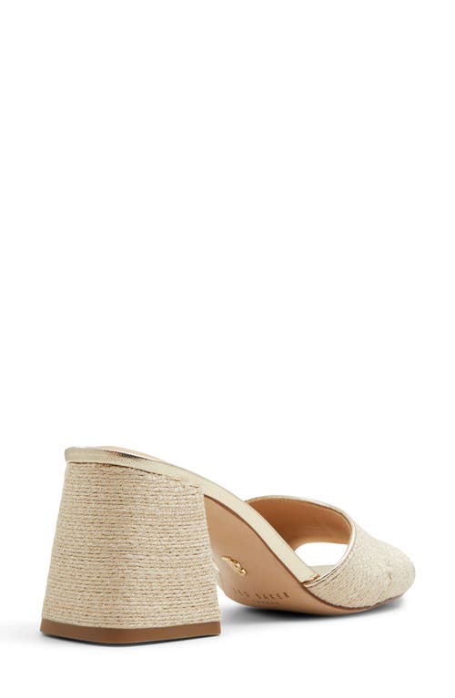 Ted Baker London Chloe Slide Sandal In Gold