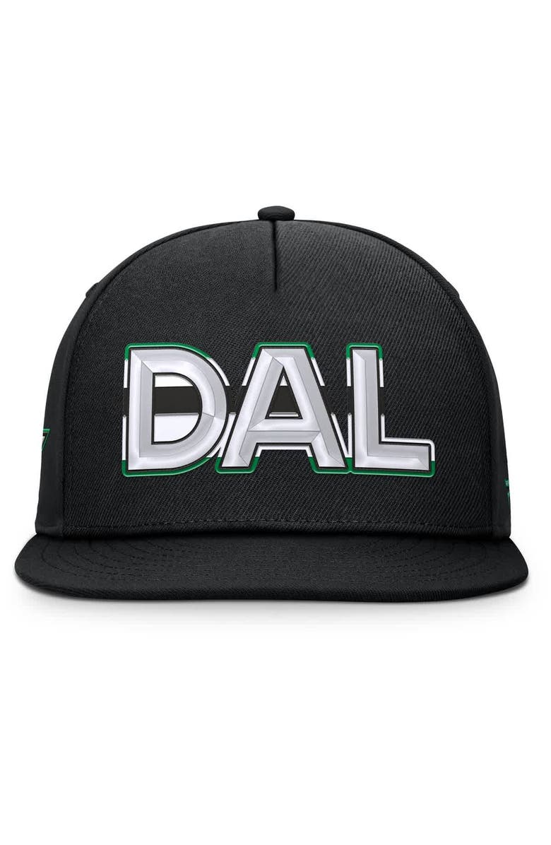 FANATICS Men's Fanatics Black Dallas Stars Authentic Pro Rink Team Code Snapback Hat, Alternate, color, Black