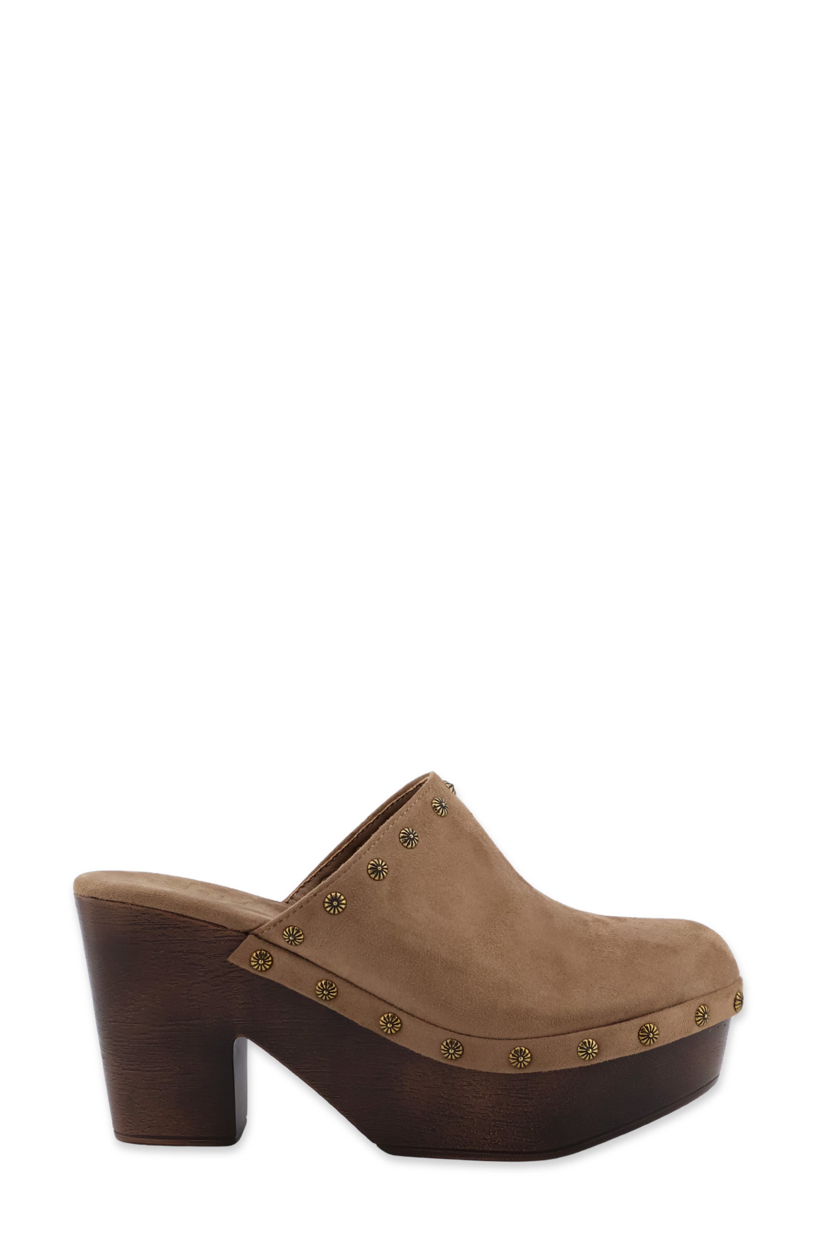 Kelsey Faux Leather Clog, Alternate, color, TAUPE