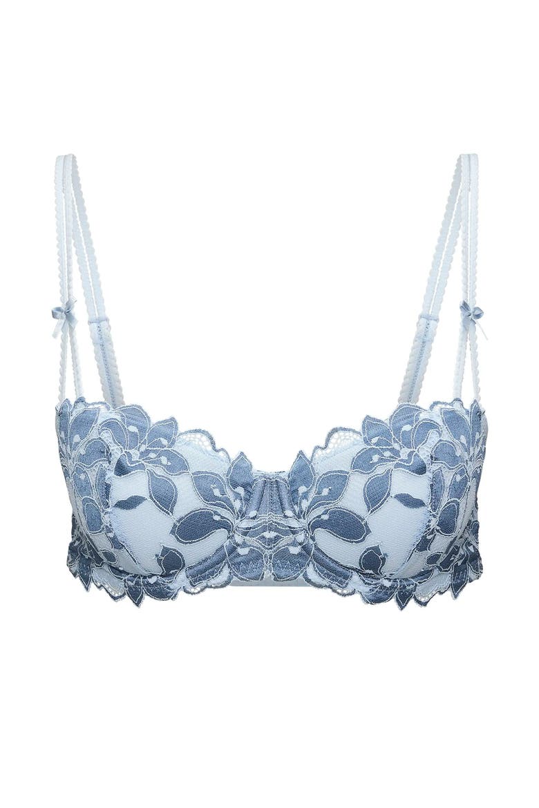 Mellody Push Up Balconette Bra, Alternate, color, Medium blue