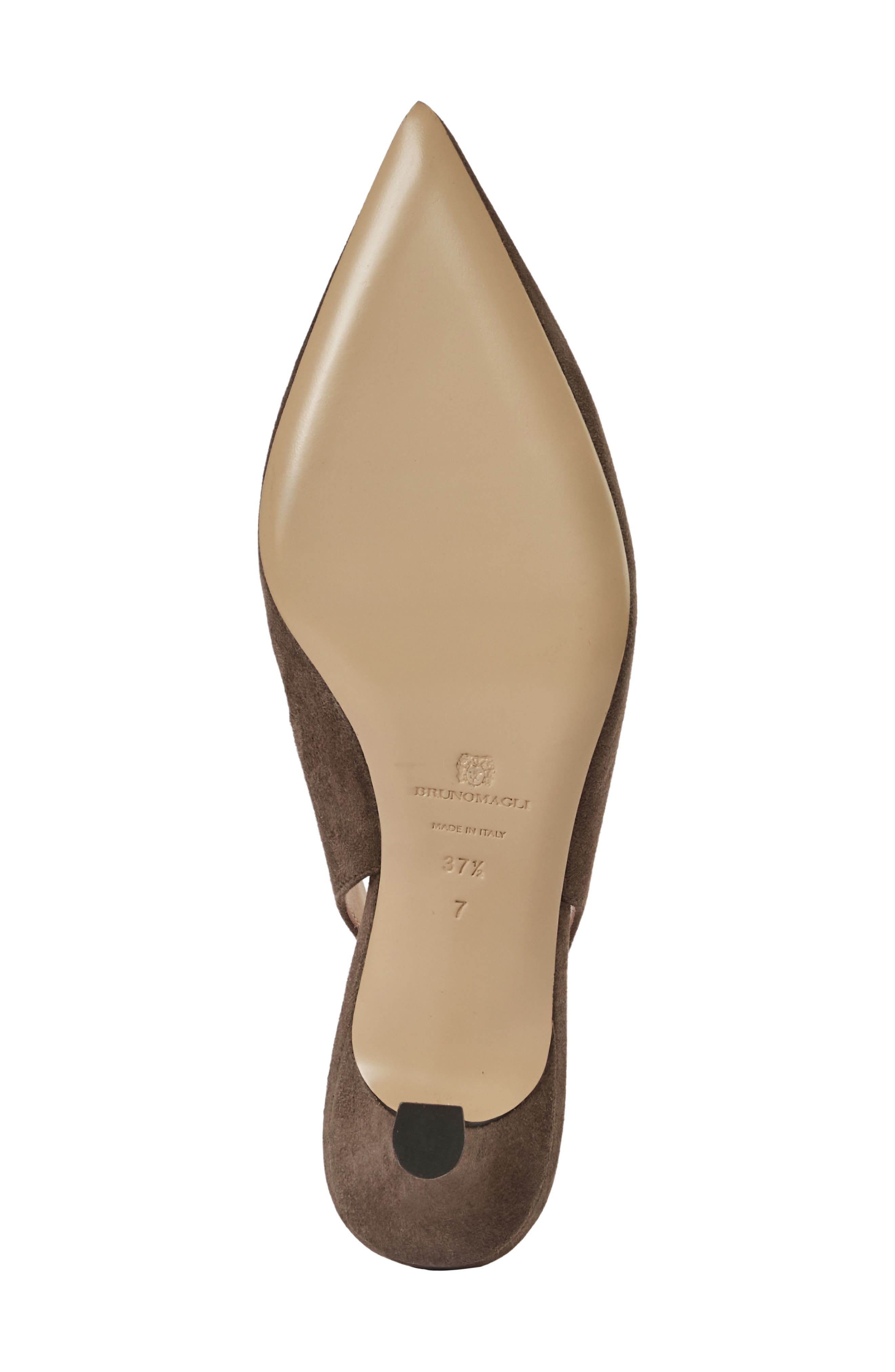 Palerma Pointed Toe Kitten Heel Slingback Pump, Alternate, color, TAUPE/ BROWN