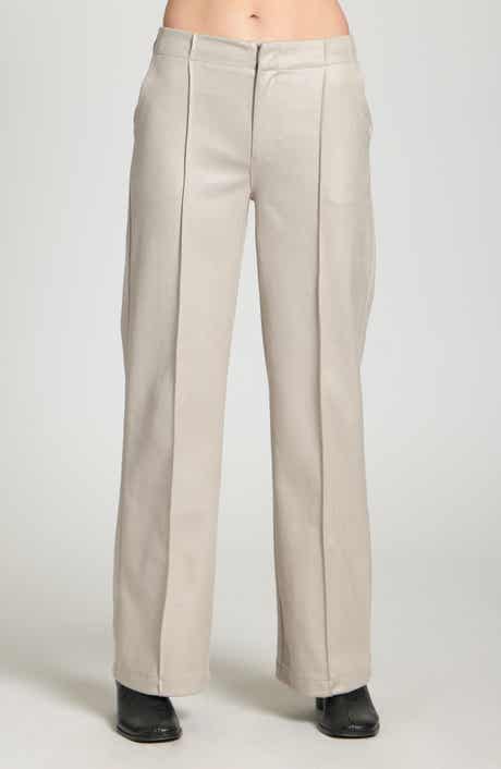Pintuck Wide Leg Pants
