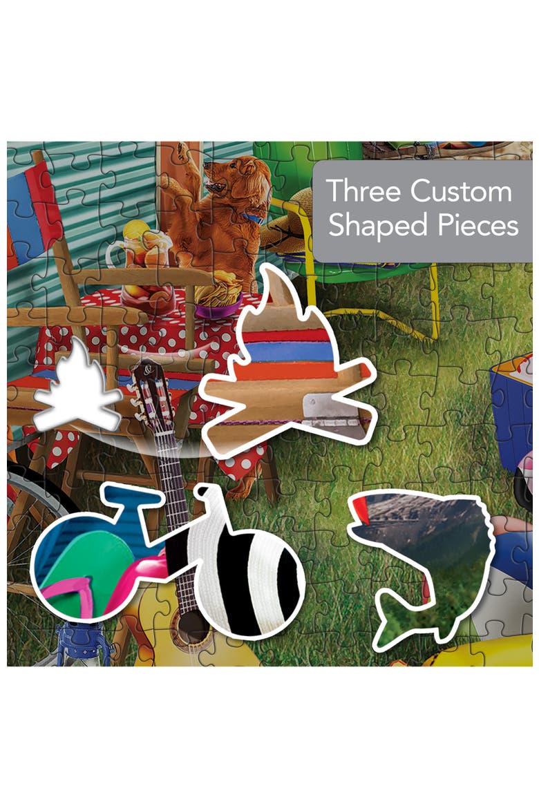 Happy Campers 1000 Piece Shaped Puzzle, Alternate, color, Multicolor