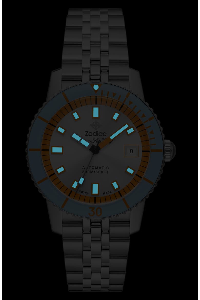 Compression Diver Automatic Stainless Steel Watch, 40mm, Alternate, color, SILVER