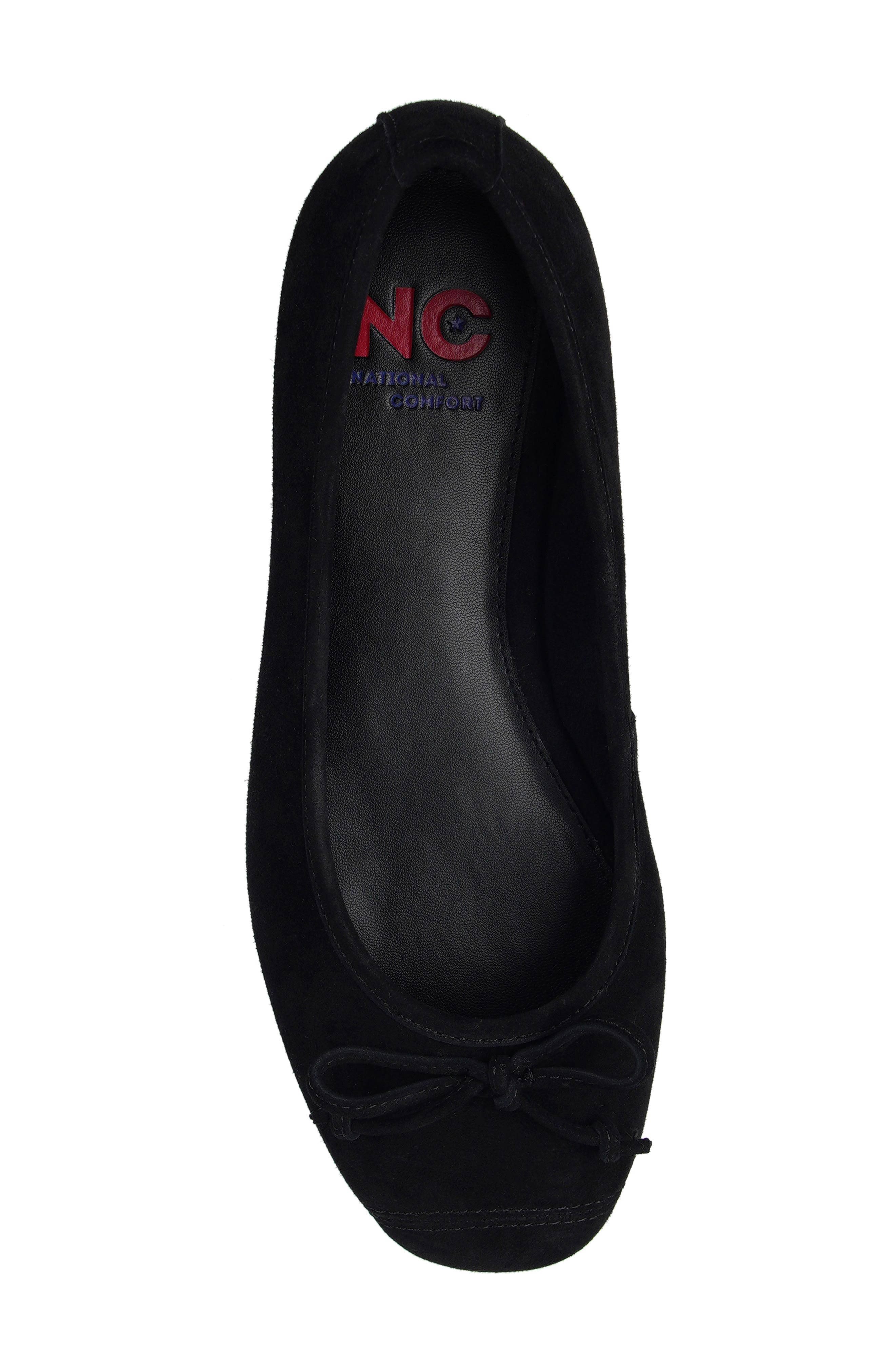 Dove Ballet Flat, Alternate, color, BLACK SUEDE