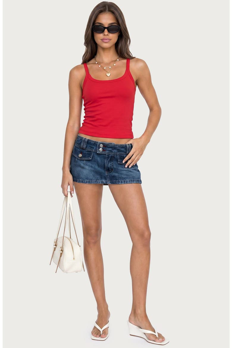 Rae Denim Miniskort, Alternate, color, MEDIUM-BLUE