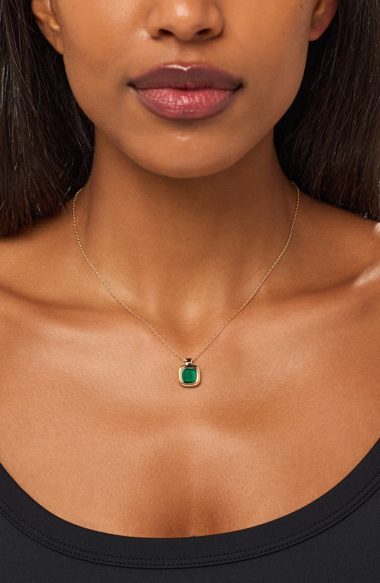 Ana Luisa Clara Pendant Necklace, Alternate, color, Gold / Green