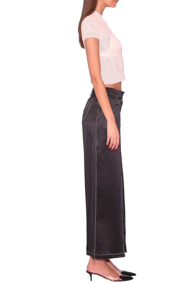 Lace Pointelle Tee, Alternate, color, ivory
