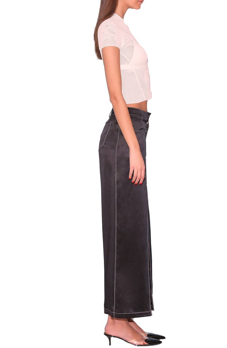 Fleur Du Mal Lace Pointelle Tee, Alternate, color, Ivory