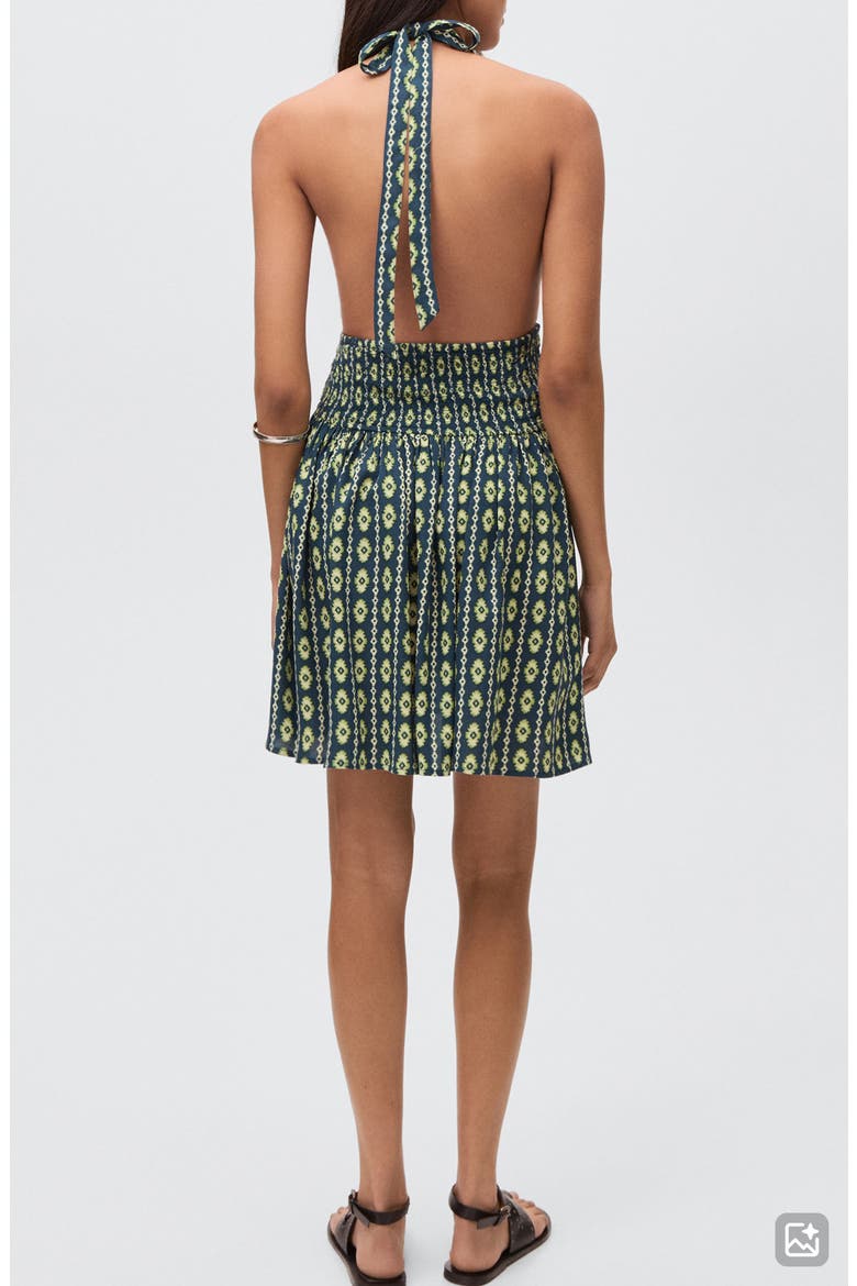 Print Halter Dress, Alternate, color, NAVY