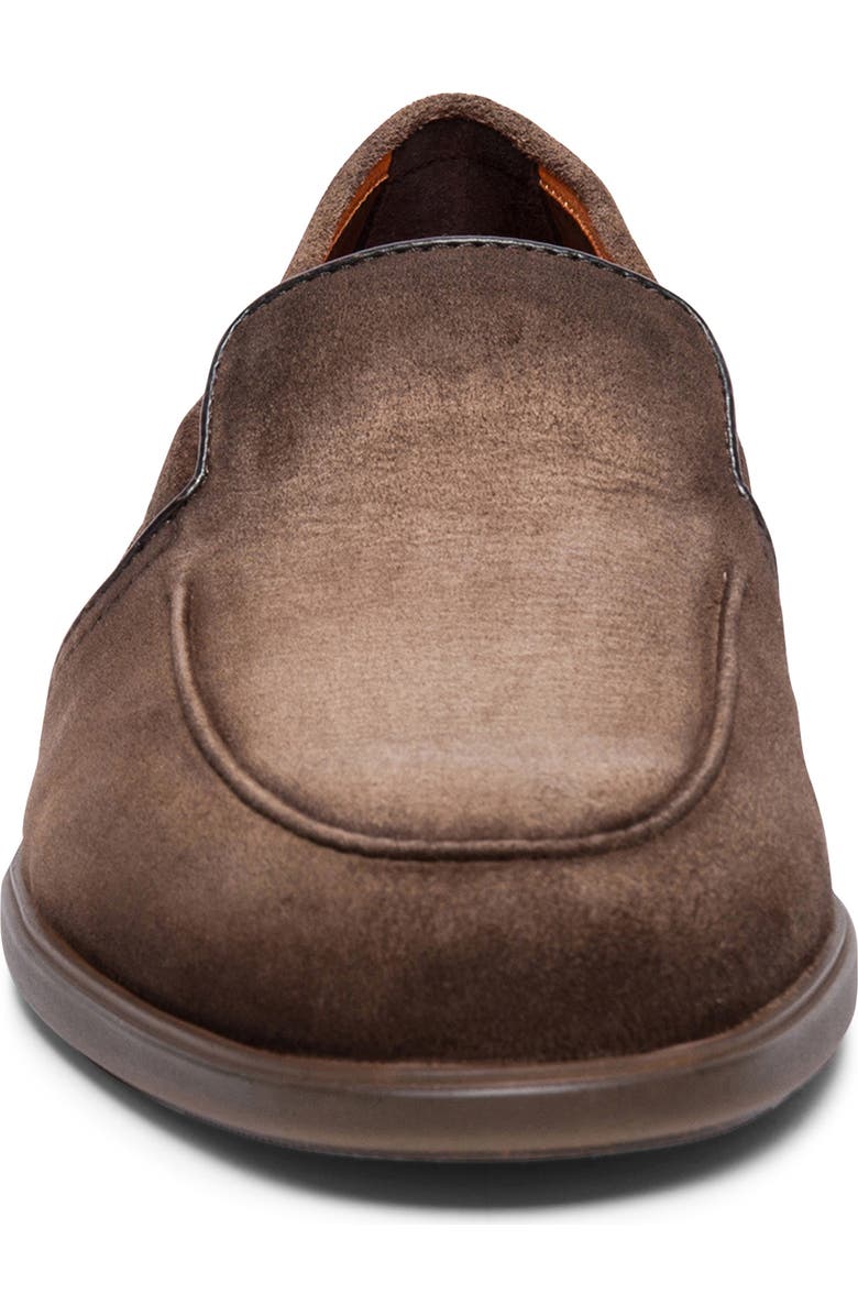 Santoni Suede Apron Toe Loafer, Alternate, color,