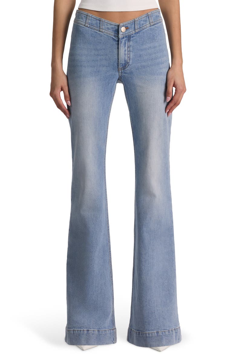 Alice + Olivia Chelsea Seamed Waist Wide Leg Jeans, Main, color, 
