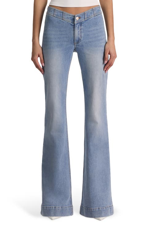 Chelsea Seamed Waist Wide Leg Jeans (Edie Wash)