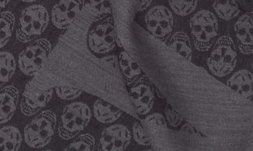 Alexander Mcqueen Mcqueen Multilogo Wool Scarf In Gray