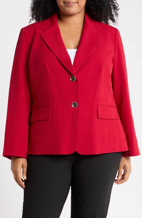 Two-Button Notch Collar Blazer