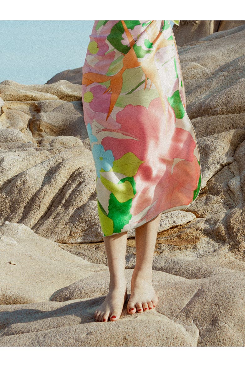 "Cartagena" Large Silk Scarf, Alternate, color, Multicolor
