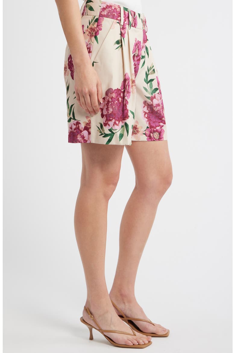 Floral Bermuda Shorts, Alternate, color, SAND BERRY FLORAL