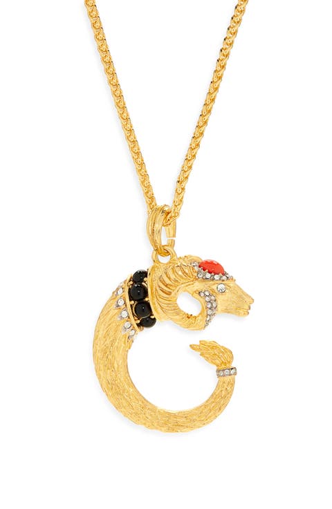 Ram Head Pendant Necklace
