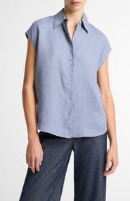 Vince Dolman Sleeve Linen Shirt