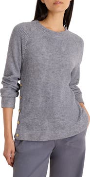 NIC+ZOE Side Button Waffle Sweater