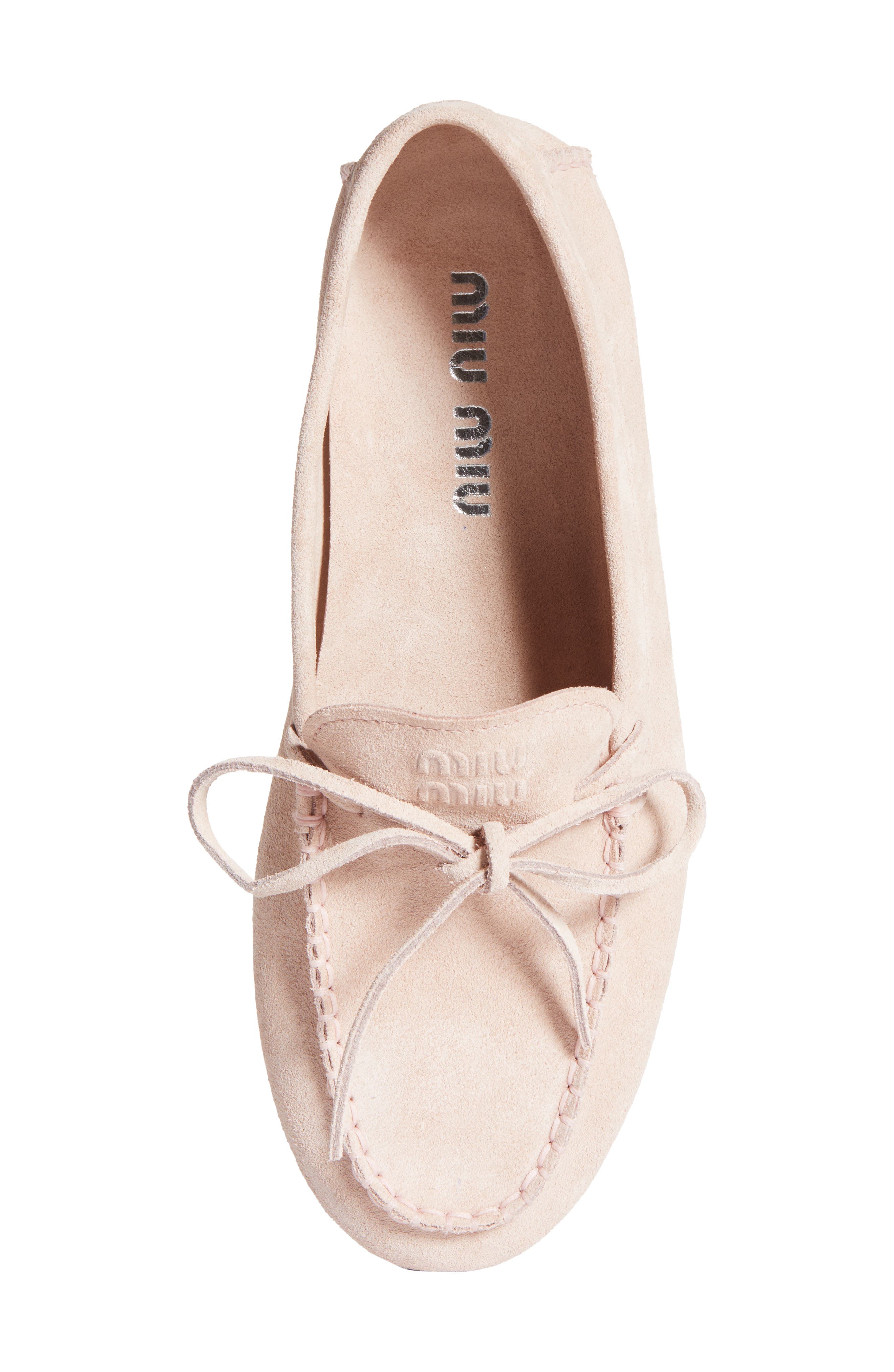 Miu Miu Boat Shoe Flat, Alternate, color, Beige