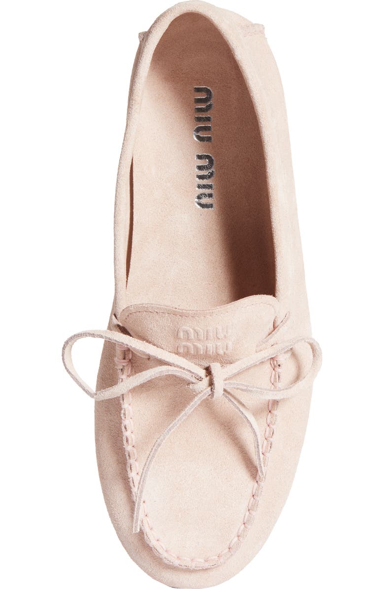 Miu Miu Boat Shoe Flat, Alternate, color, Beige