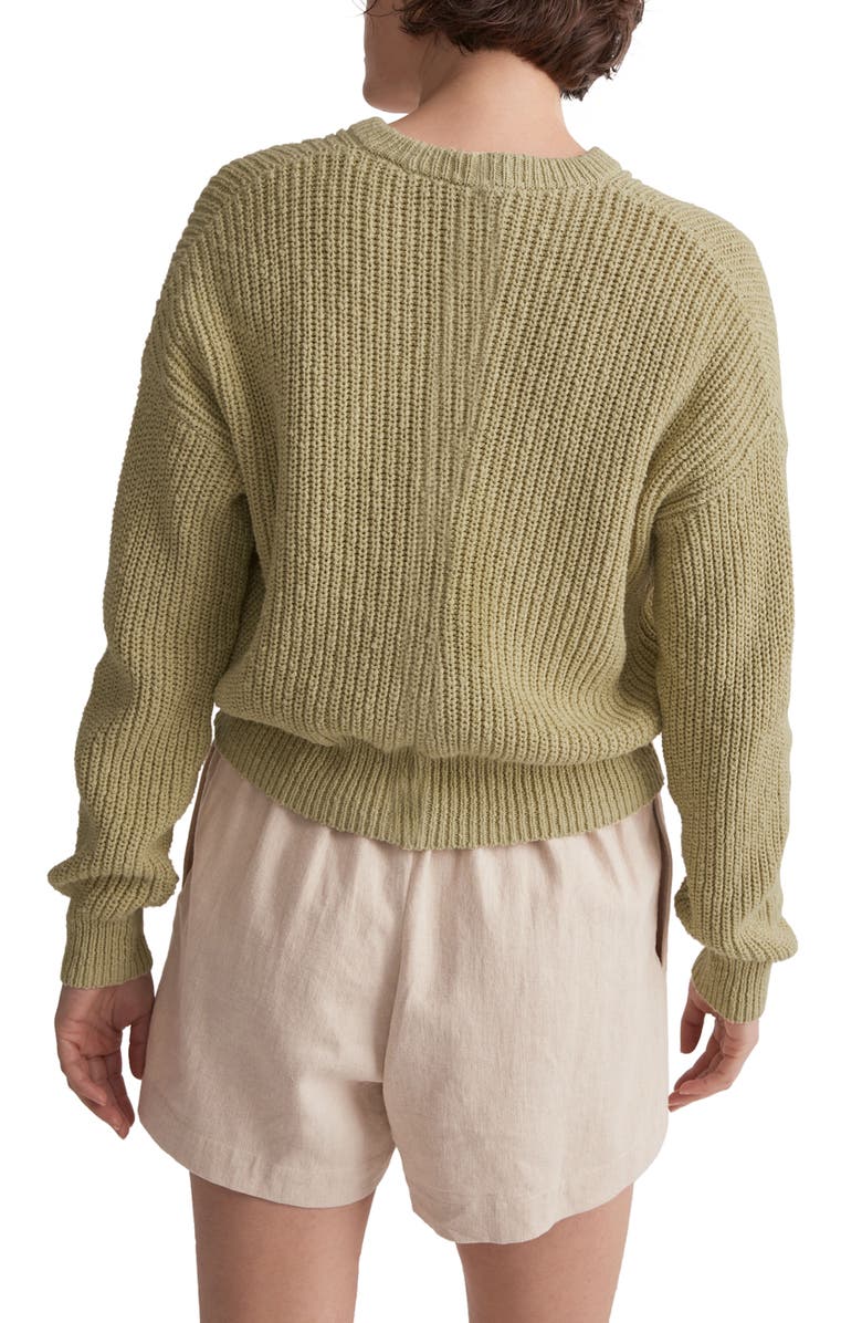 Madewell Textural Knit Cotton Pullover Sweater, Alternate, color,