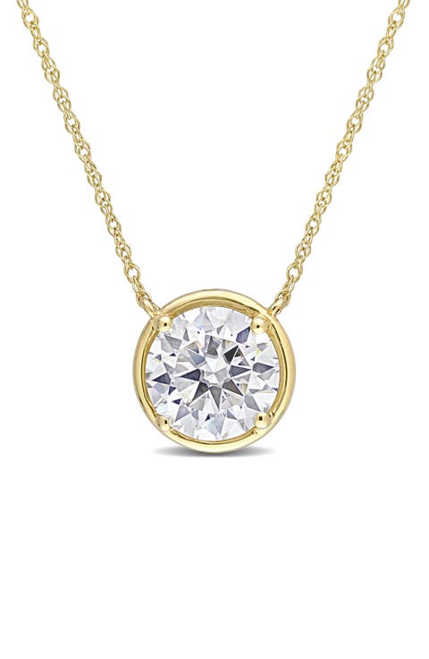 Lab Created Moissanite Pendant Necklace