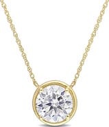 DELMAR Lab Created Moissanite Pendant Necklace