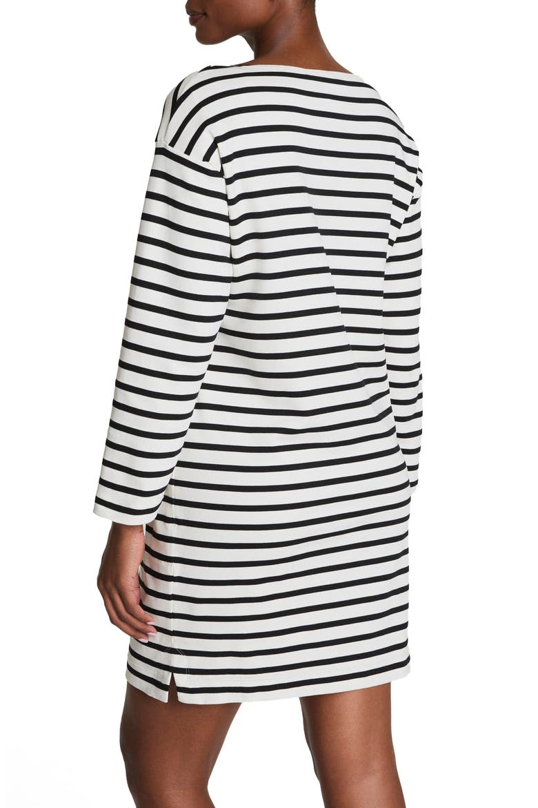 Cool Cotton Boatneck Dress, Alternate, color, YACHT STRIP