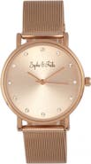 Sophie and Freda Sophie & Freda Savannah Mesh Bracelet Watch w/Swarovski Crystals