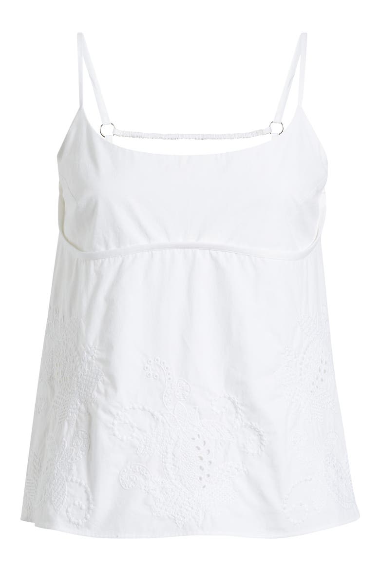 Maggie Embroidered Cotton Camisole, Alternate, color, WHITE